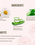 Peony,Aloe vera,Chamomile and Cucumber toner for dull skin