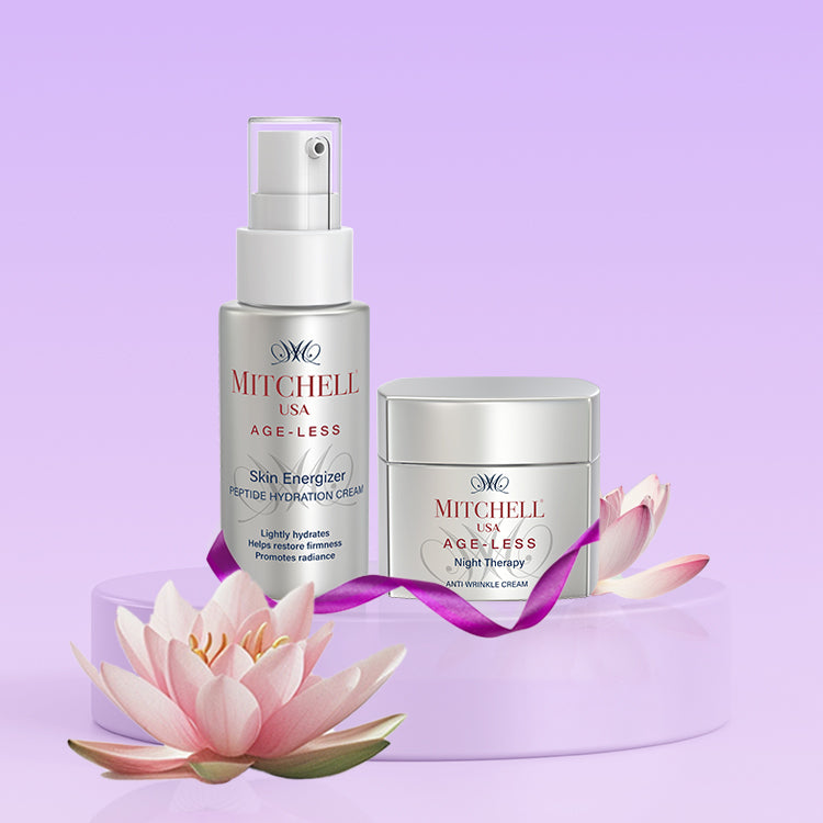 Mitchell USA Age-Less Night Therapy Anti Wrinkle cream and Skin Energizer Peptide Hydration cream Combination pack (50g + 30g)