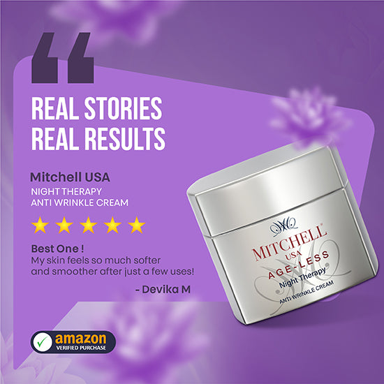 Mitchell USA night cream hydrates, reduces wrinkles, and improves skin tone for a youthful, even appearance.