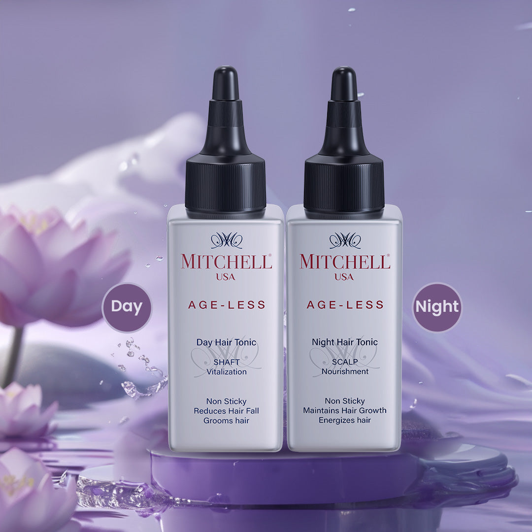 Mitchell USA Day Hair Tonic provides all-day moisturization, reduces frizz, and strengthens hair - Day & Night Hair Tonic (100ml+100ml)