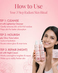 Exclusive Skincare Combo: Mitchell USA LightenUp Cleanser, Glow Tone Lotion, Night Cream - Radiant Skin Regimen
