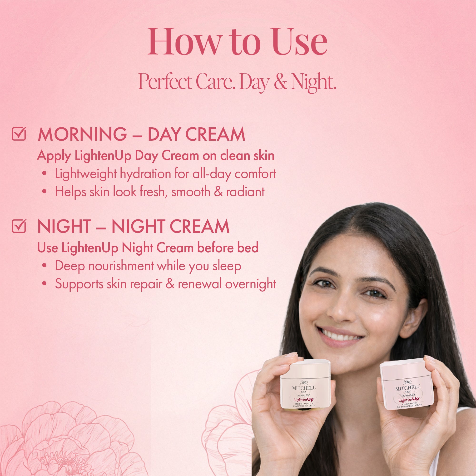 Glow Harmony Set: LightenUp Day &amp; Night Cream Duo