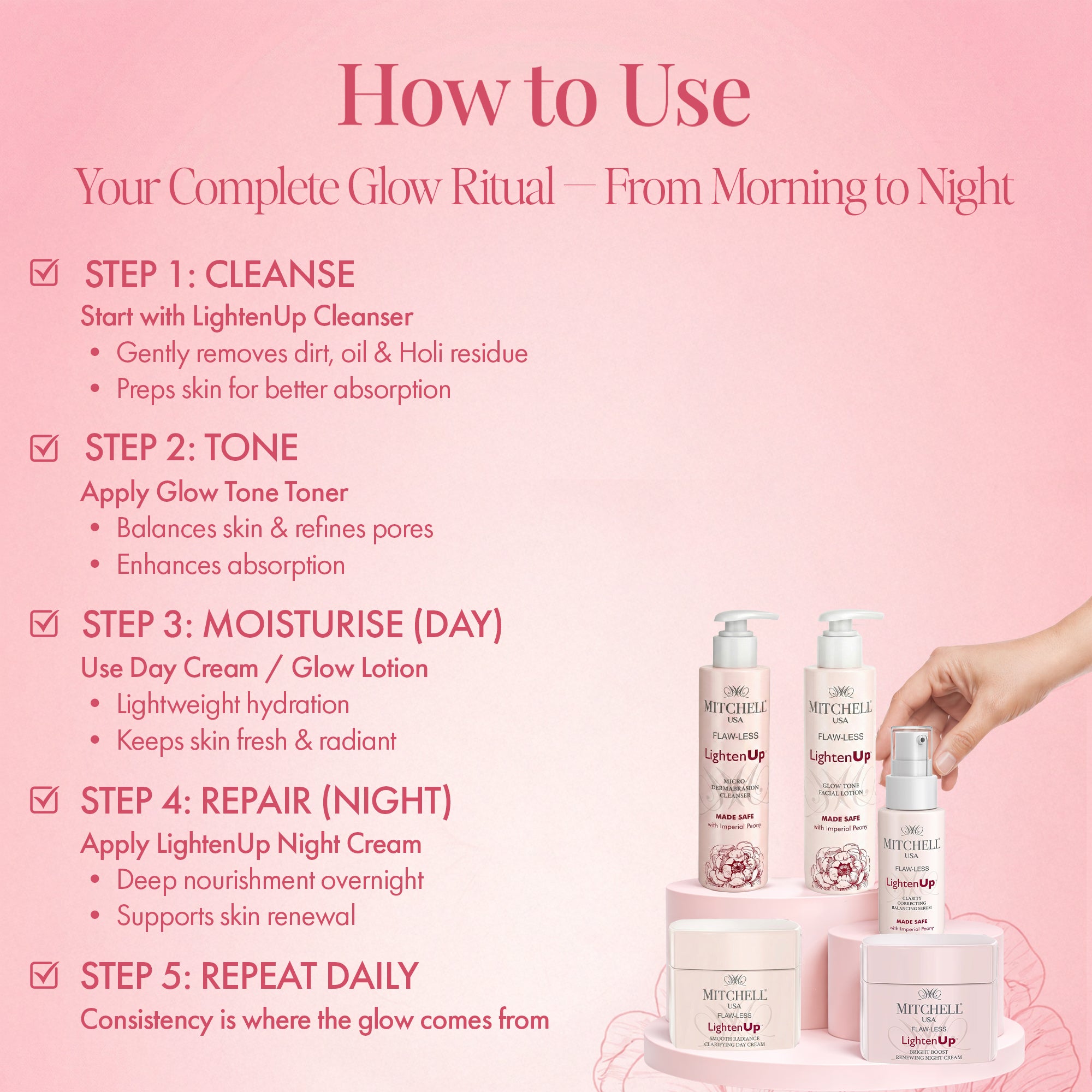 Radiant Glow Set: LightenUp 5-SKU Complete Gift Box