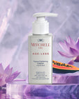 Mitchell USA Ultra-Mild Anti-Aging Face Cleanser with Papaya Extract gently brightens complexion and hydrates skin for soft, supple texture.